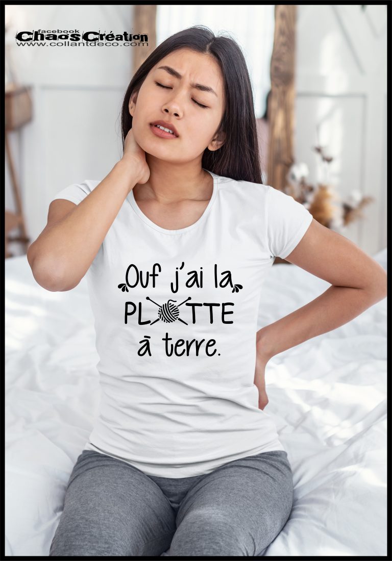 T Shirt Ouf J Ai La Pl Tte A Terre Collant Déco